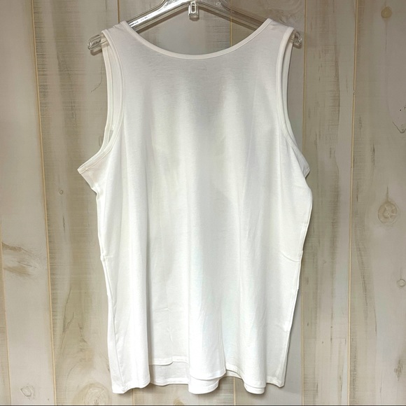 NWT Lane Bryant Active White Cross Front Tank Sz 18/20 Workout Athletic - Picture 2 of 4